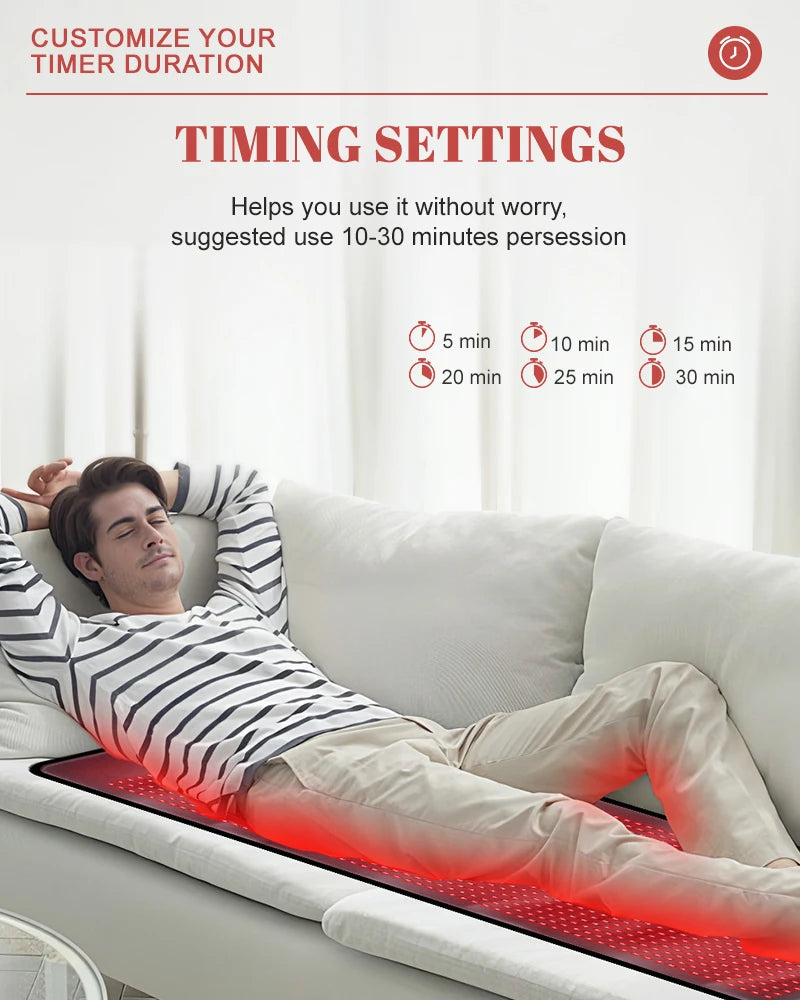 Astarexin Infrared Light Therapy Mat With 1440 LEDs 660nm 850nm