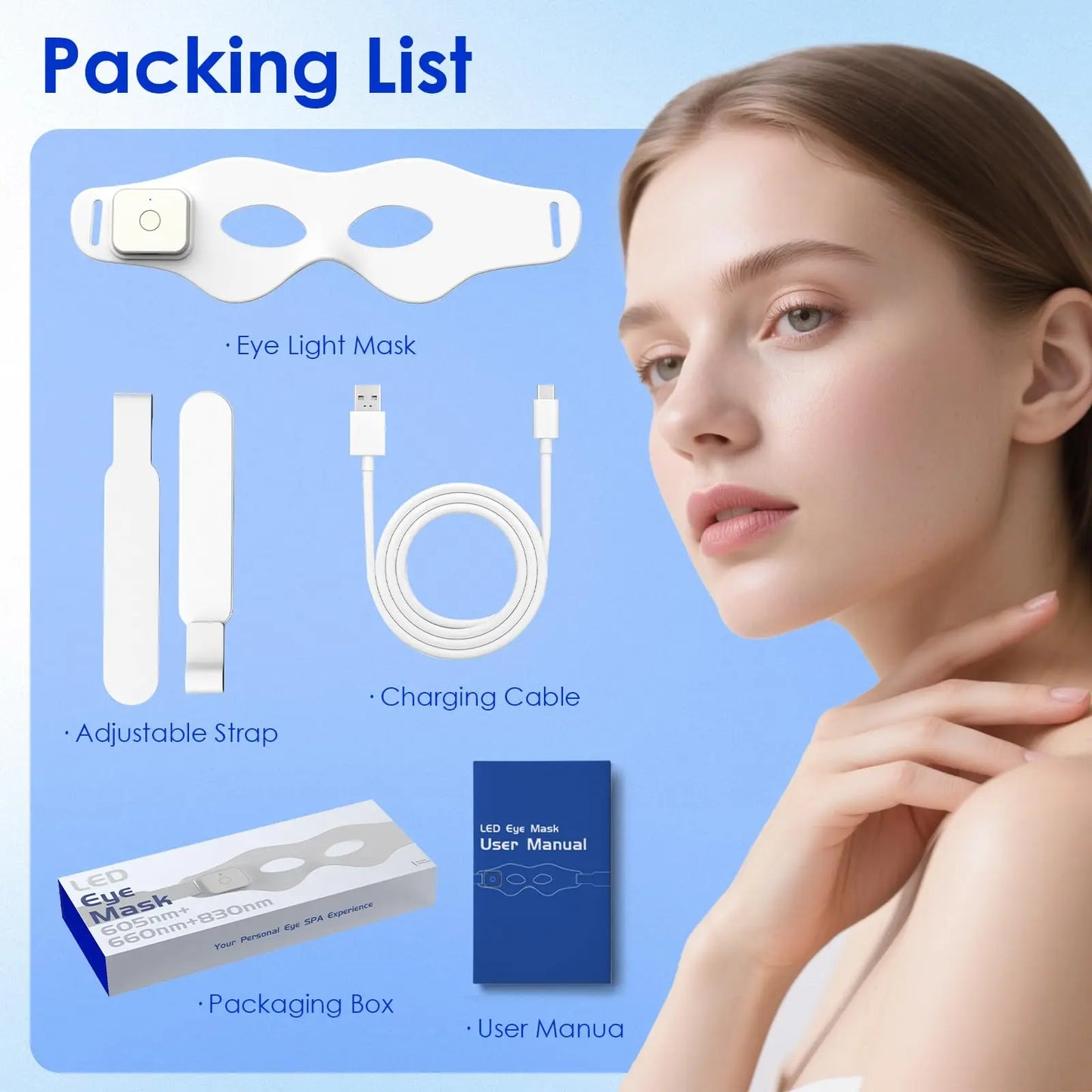 KTS 3D Eye Massager With Red Light Therapy For Eyes