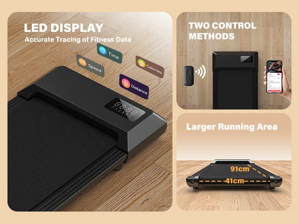 Superun 2in1 Treadmill For Home Walking Running Fitness Machine
