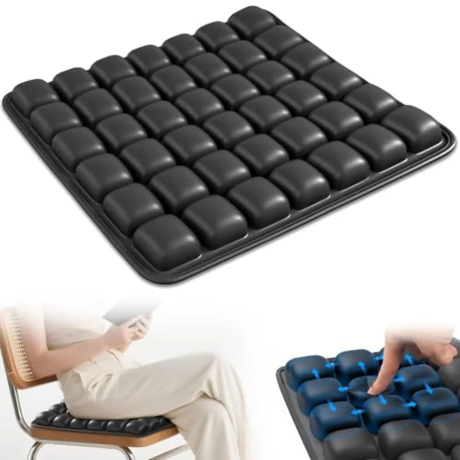 Upgrade Airplane Seat Cushion Without Air Pump Inflatable Seat Cushion for Long Flights Portable Wheelchair Cushions Adjustable