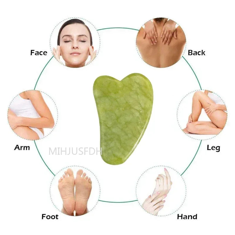 Natural Jade Roller Massager for Face and Body Gua Sha