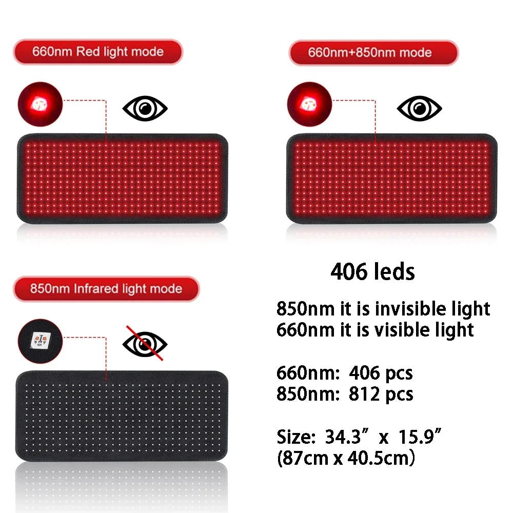 Astarexin Red Light Therapy Heating Pad 406 LEDs For Pain