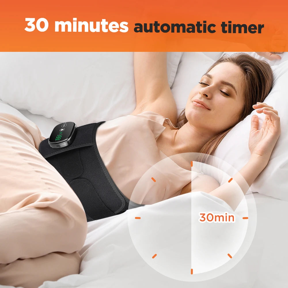 Hailicare Heated Waist Belt With Lumbar Support Vibration Massage