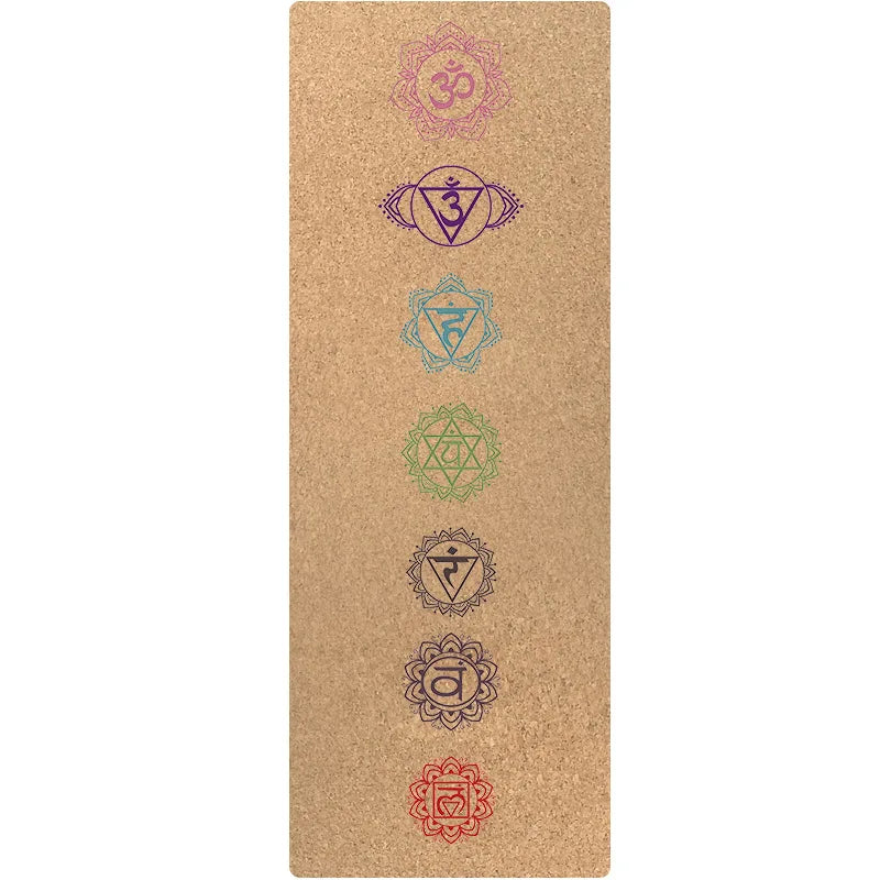 Cork Yoga Mat With Extra Thick Rubber Grip Portable