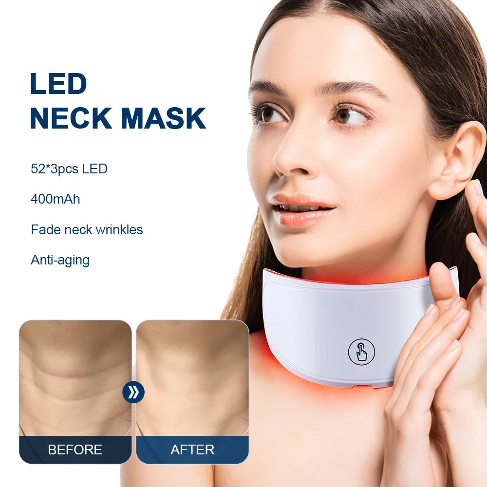 Foreverlily LED Neck Mask Photon Anti Wrinkle Skin Care