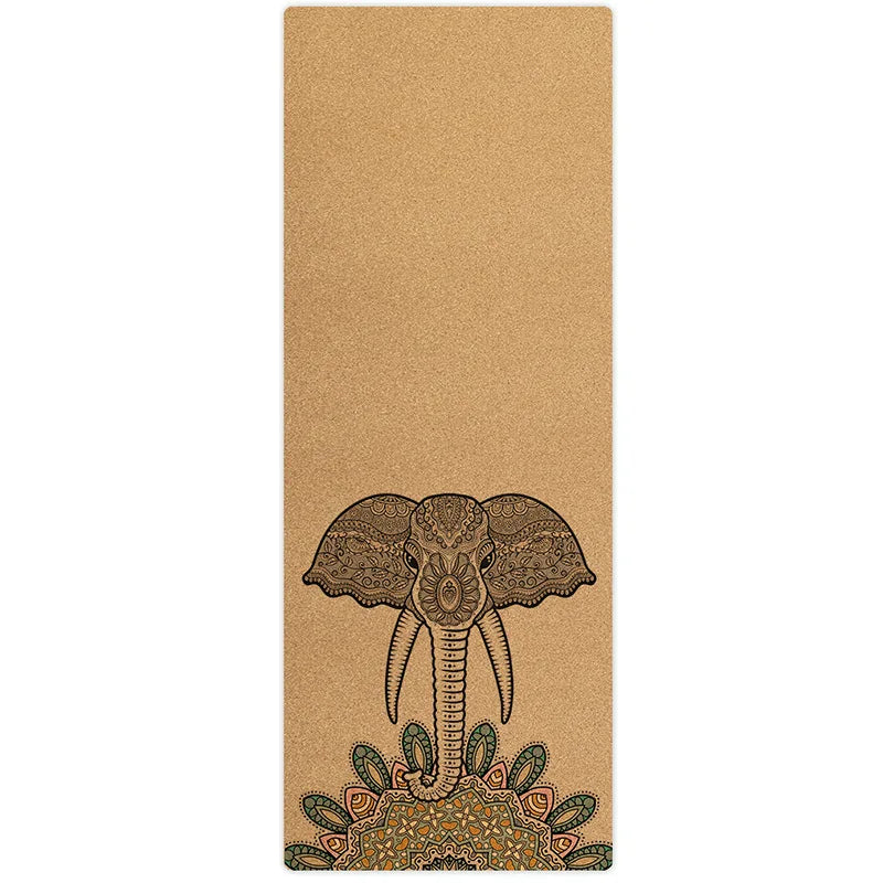 Cork Yoga Mat With Extra Thick Rubber Grip Portable