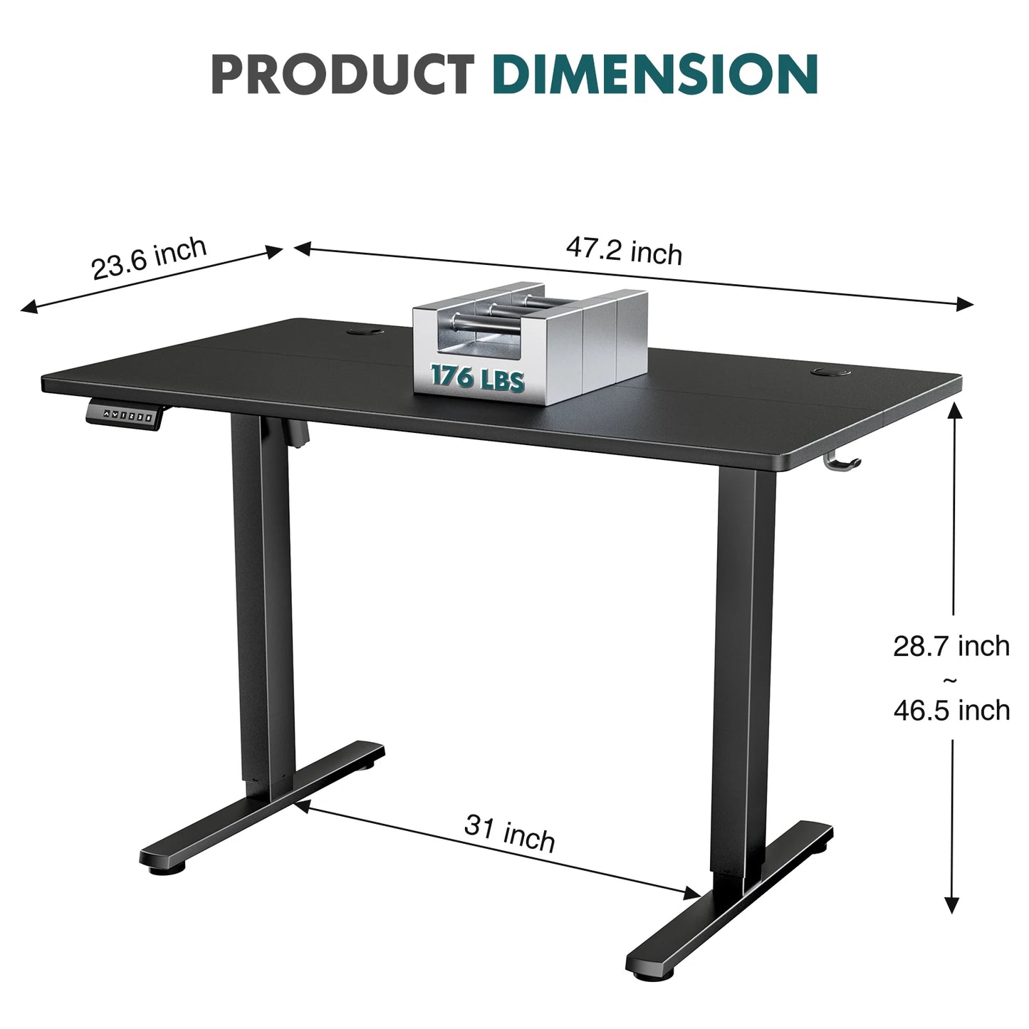 JHK Electric Height Adjustable Ergonomic Standing Desk