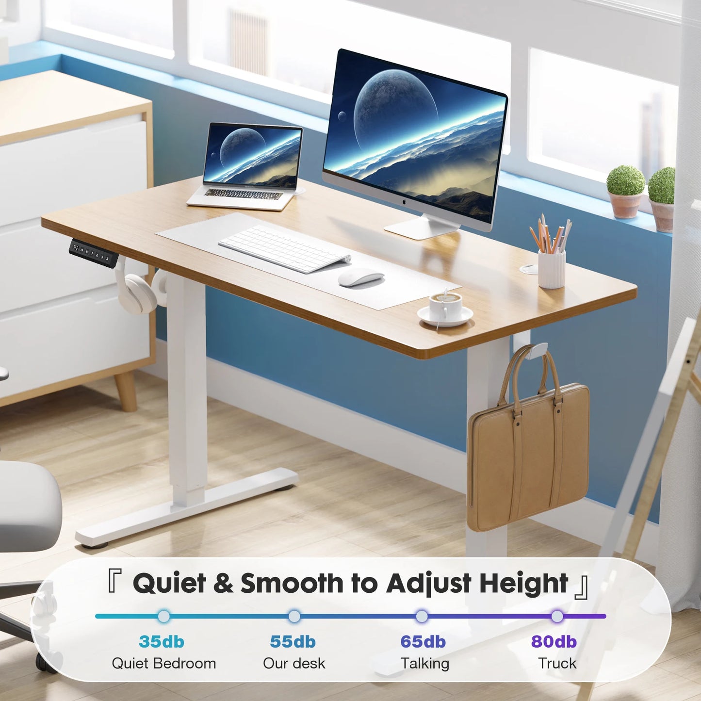 JHK Electric Standing Desk Height Adjustable Ergonomic Office Desk