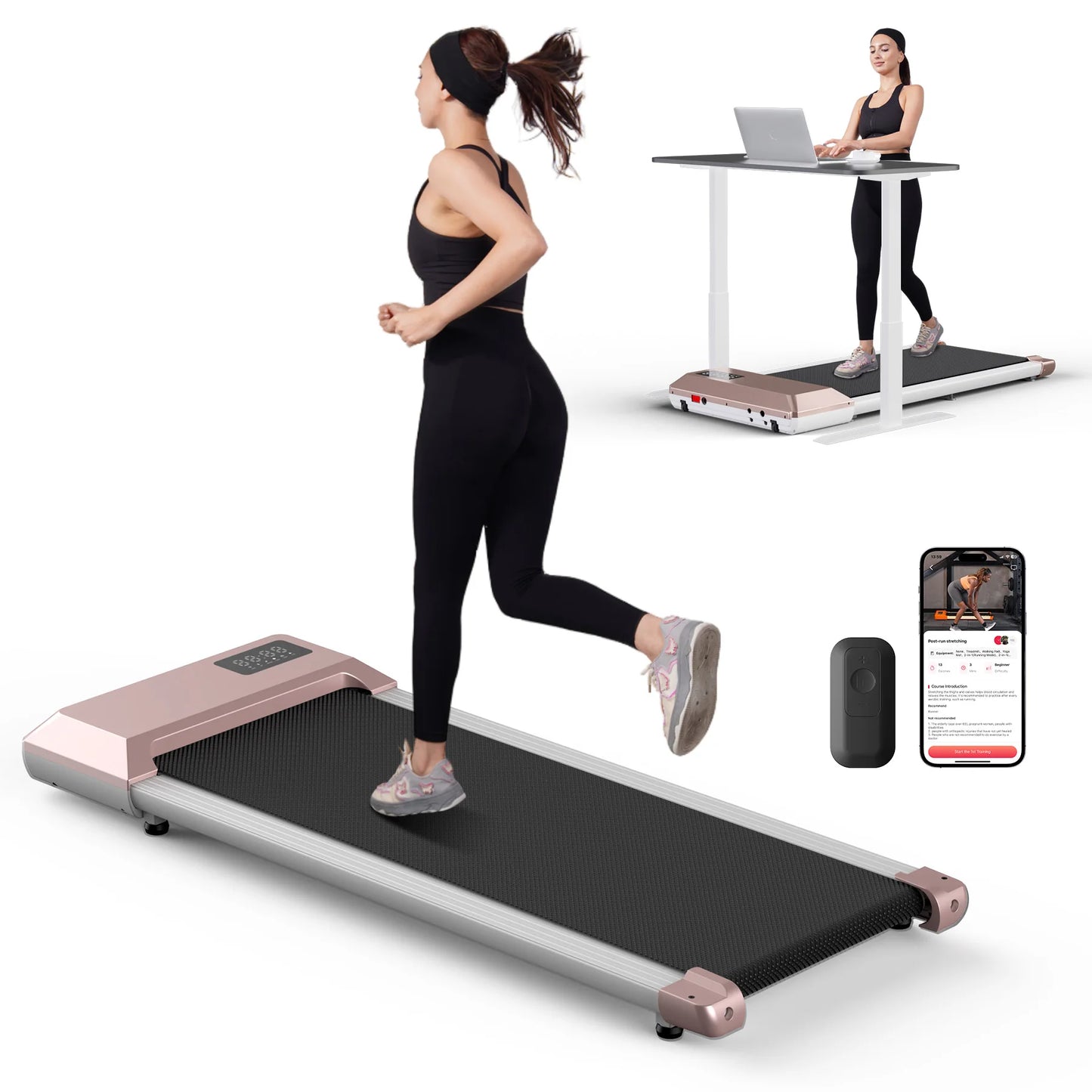 Superun 2in1 Treadmill For Home Walking Running Fitness Machine