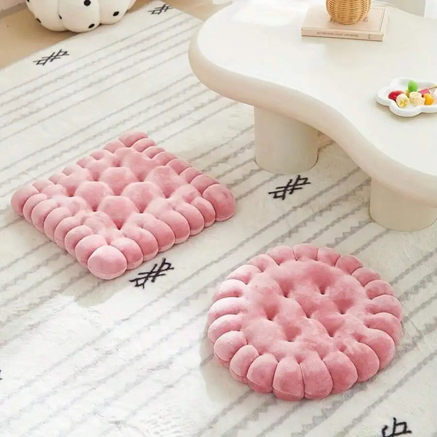 Circular Biscuit Meditation Cotton Floor Cushion Pillow