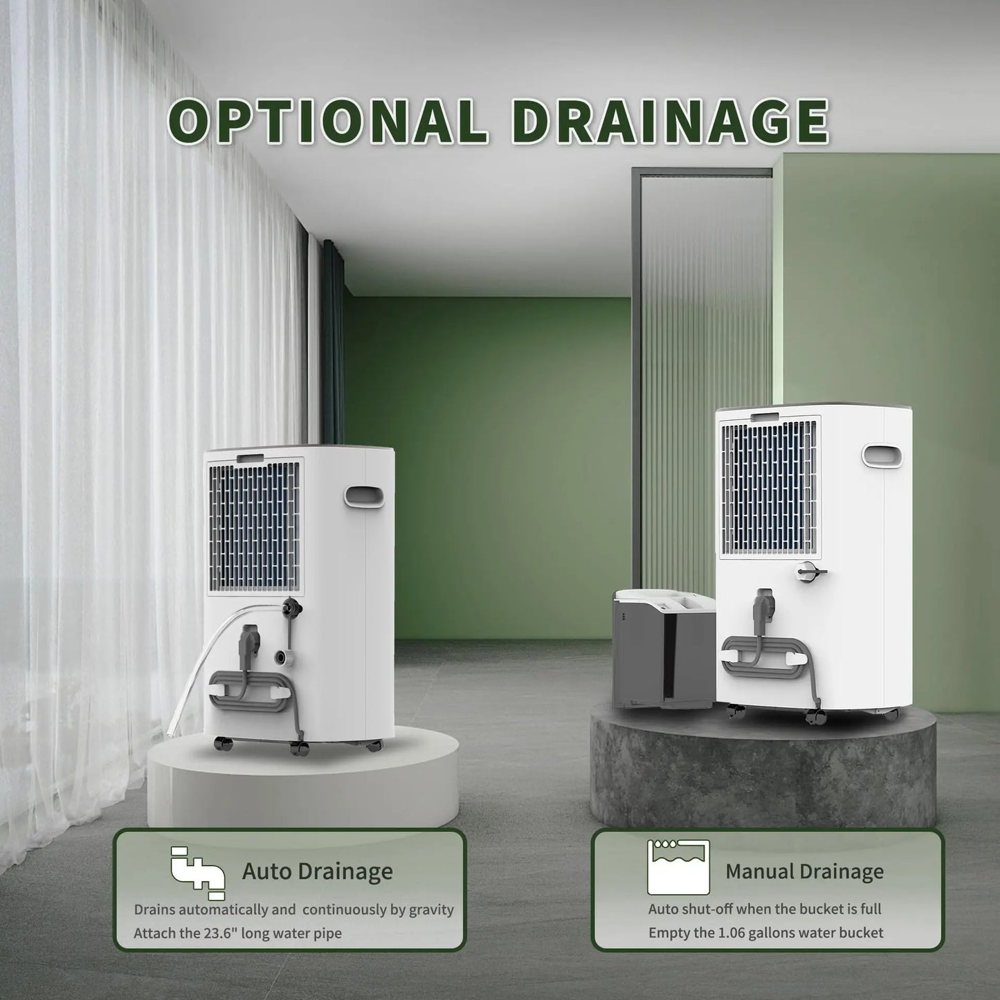 Shinco 86 Pint Dehumidifier For Home Basements With Auto Drain