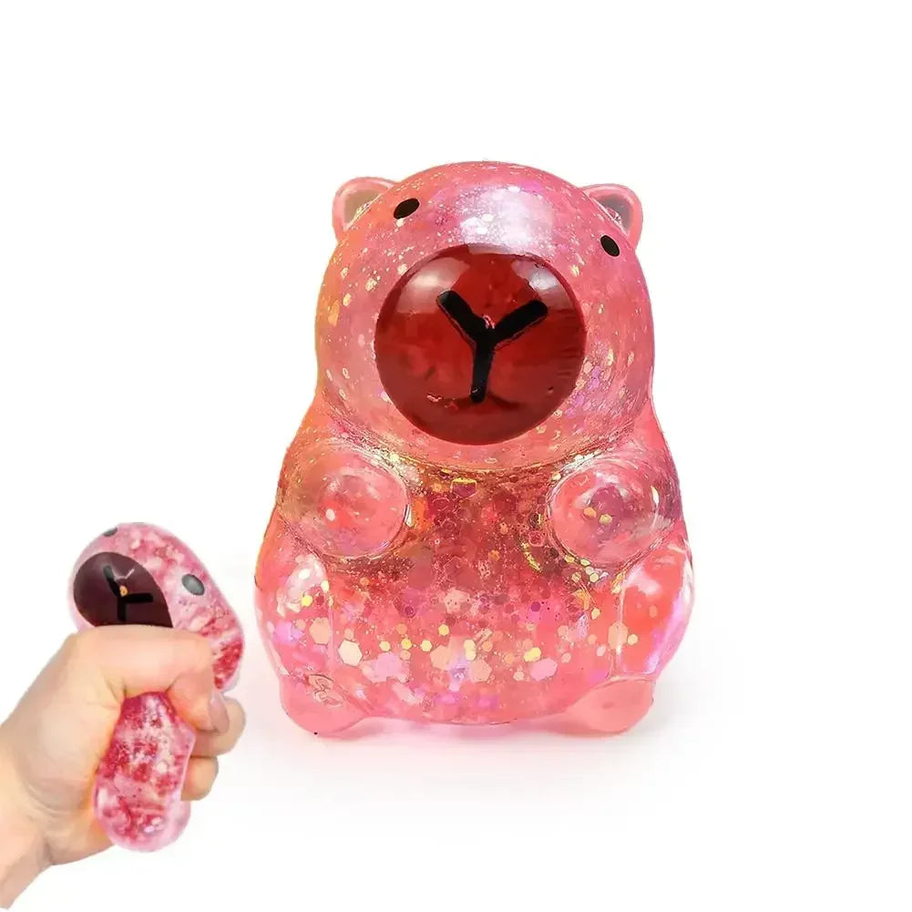 Soft Glitter Capybara Fidget Toy For Effective Stress Relief