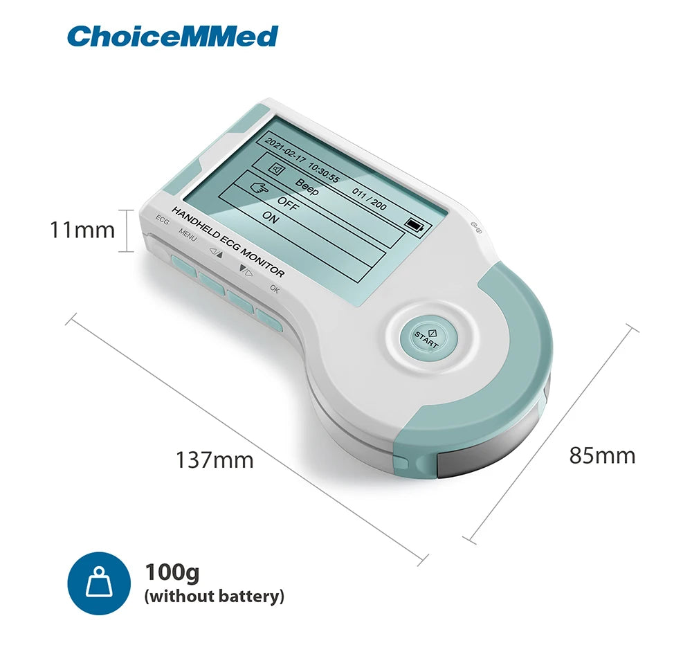 ChoiceMMed MD100B Handheld ECG Monitor Real Time Heart Rate
