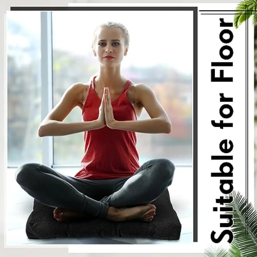 Floor Pillow Cushions 22 x 22 Inch Round Square Large Meditation Floor Pillow for Classroom Adult Meditation Picnic Party Cushi