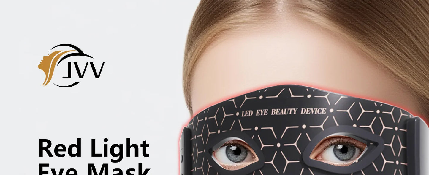 JVV 630NM 850NM Red Light Therapy Eye Mask Device Near Infrared Eye Mask Eye Massager Beauty Care Device Eye Bags Remover Devic