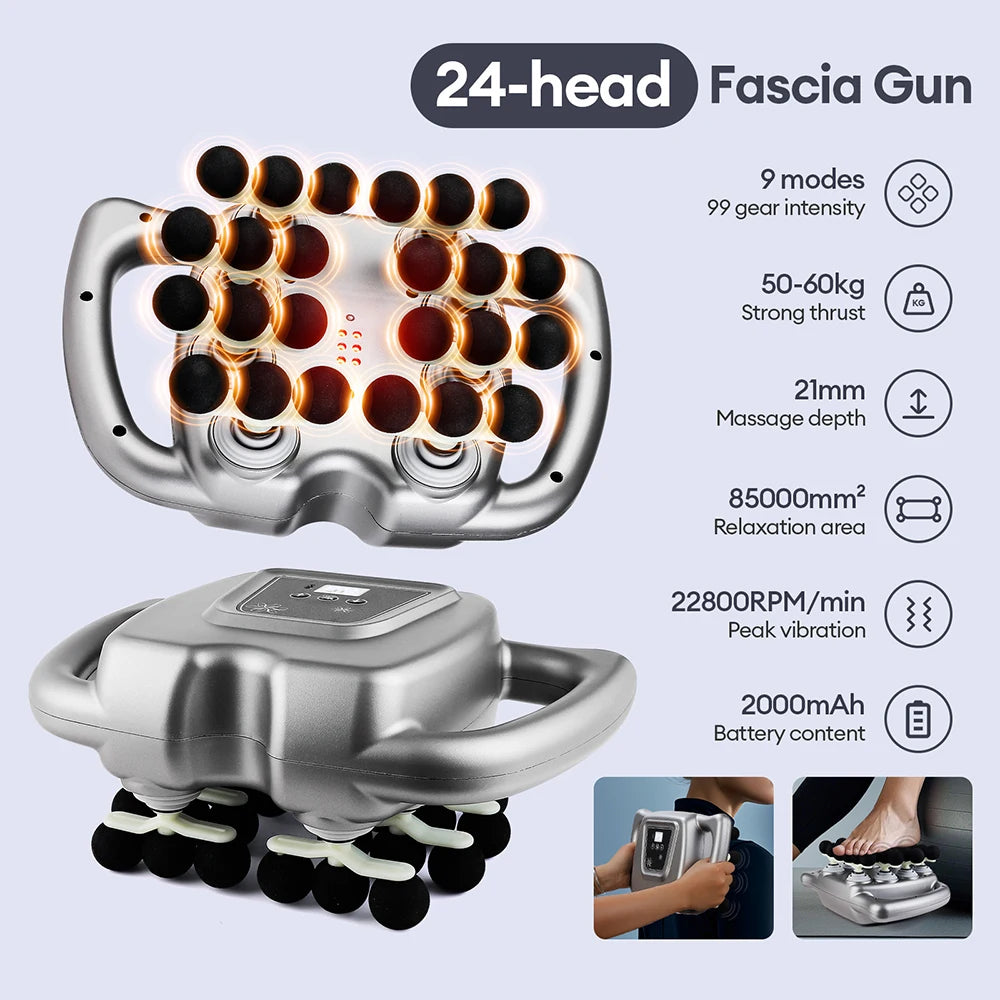 Foreverlily High Frequency Vibration Fascia Gun Professional Body Massager