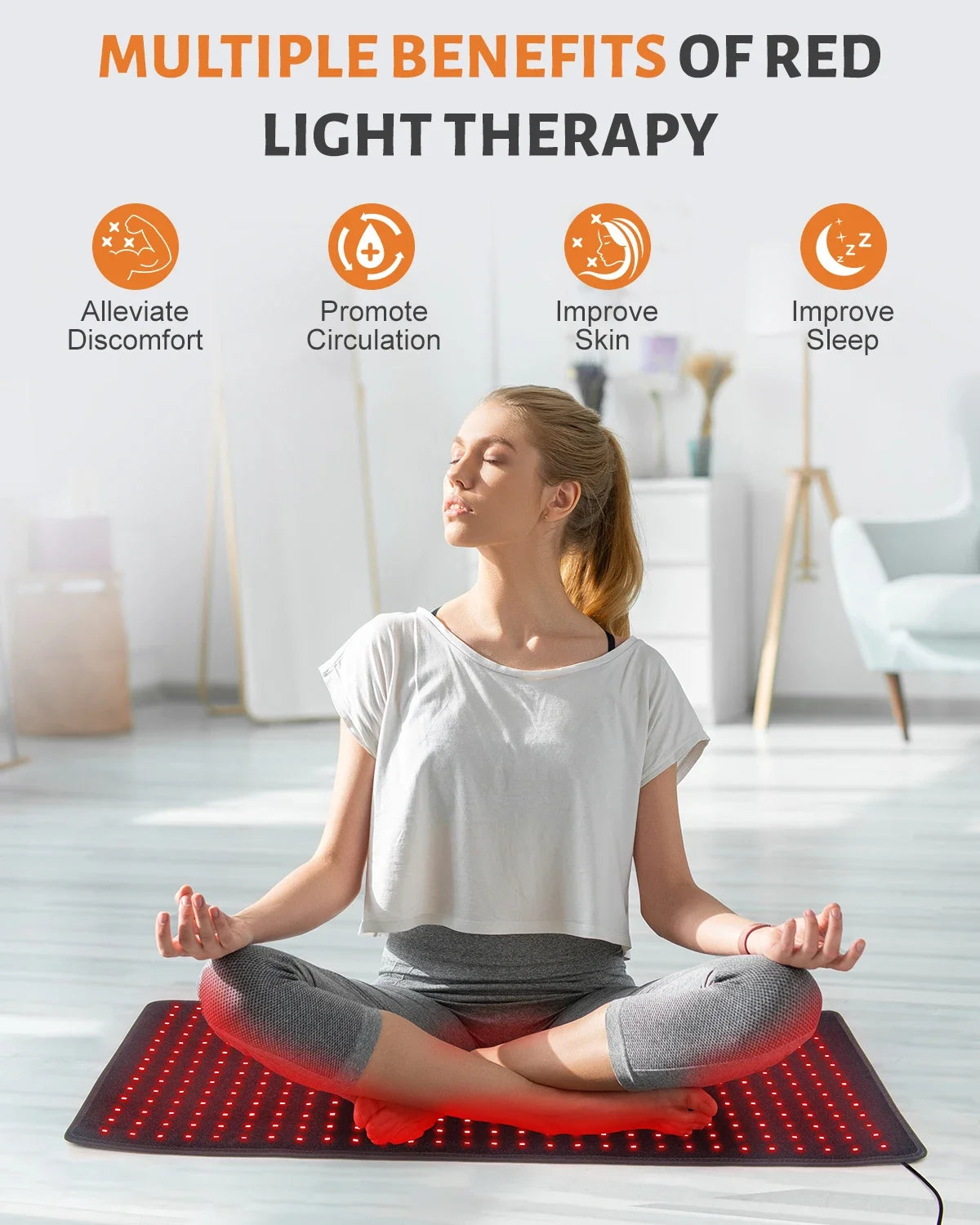 Astarexin Red Light Therapy Heating Pad 406 LEDs For Pain