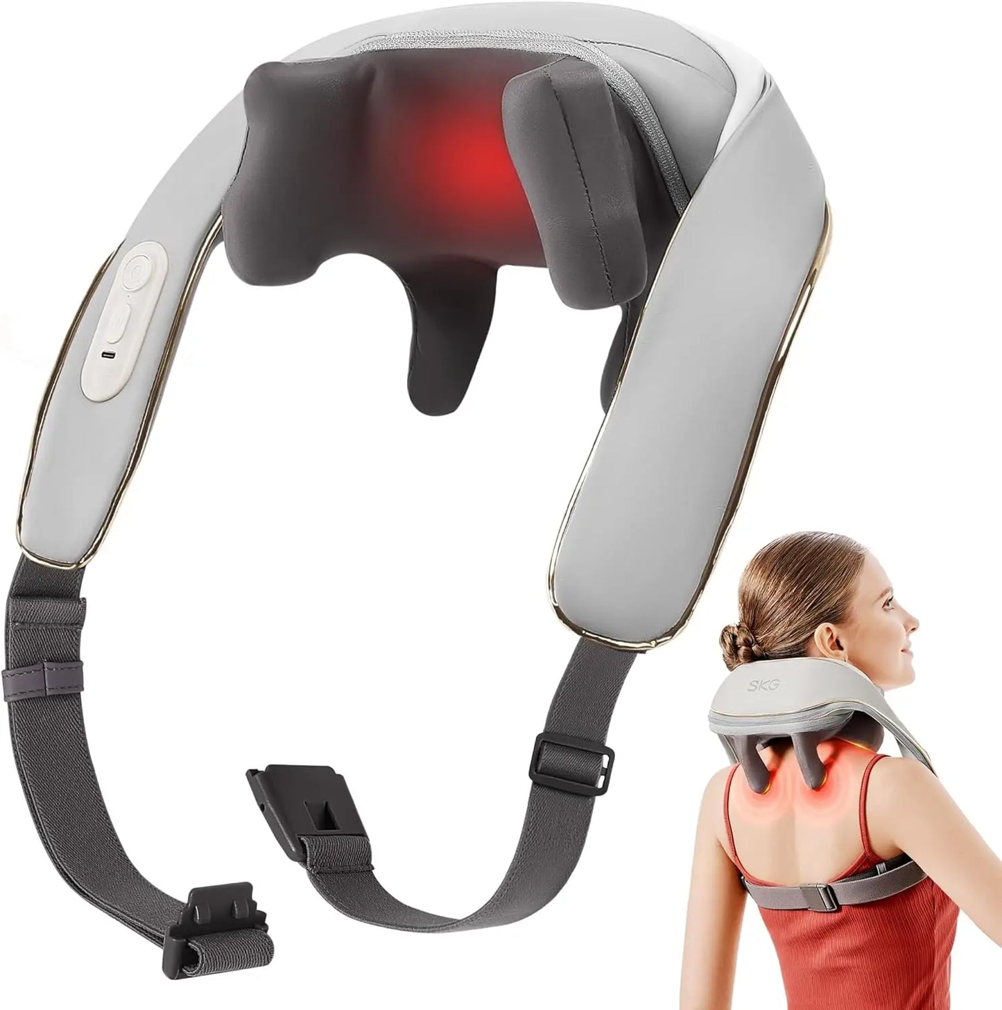 SKG H5 Mini Neck Massager With Heat For Shoulders Daily