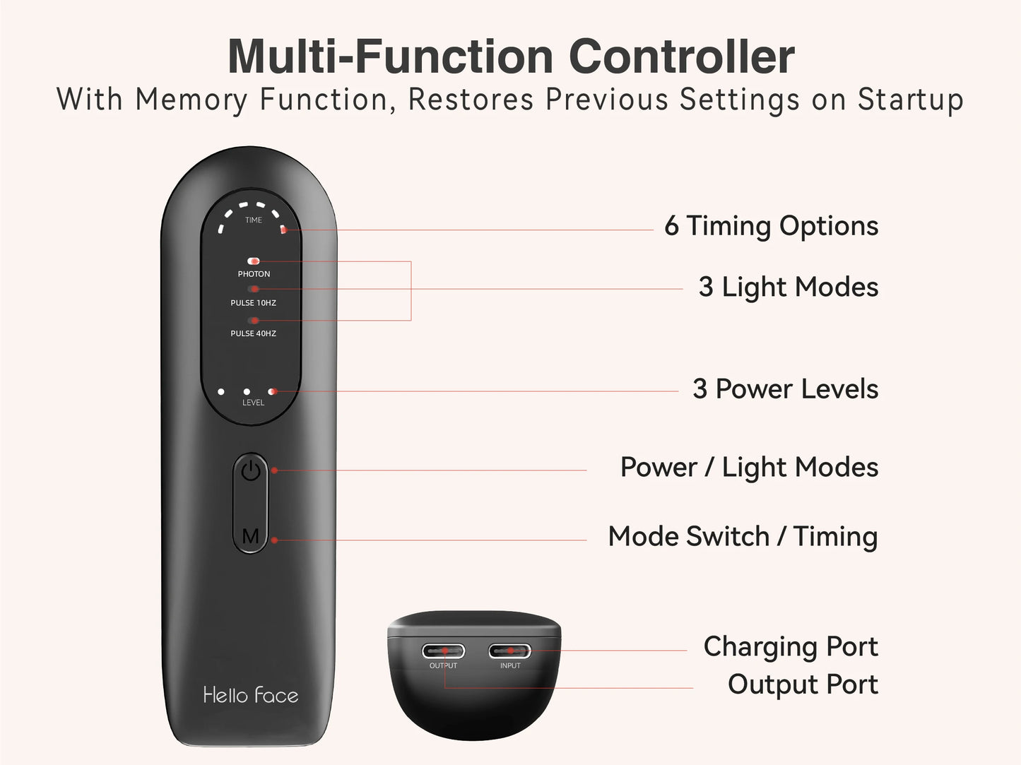 Hello Face L1 Portable Neck Pain Relief LED Therapy Device