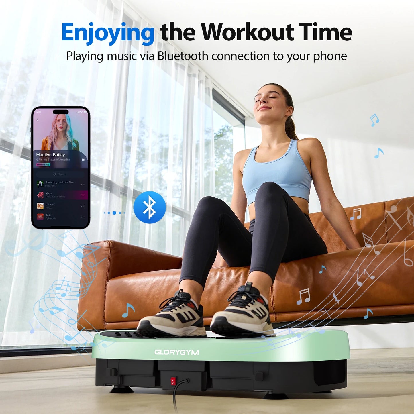 Vibration Plate Fat Burning Machine 120 Speed Levels 330lbs Capacity
