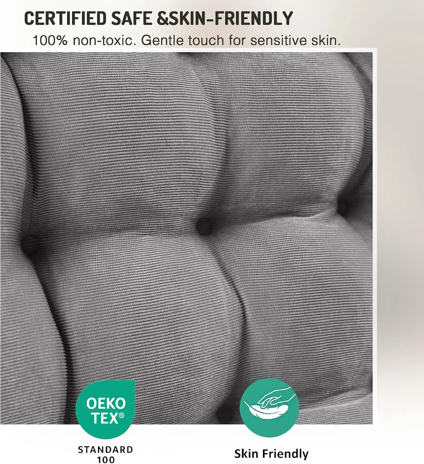 Corduroy Floor Pillows With Shredded Memory Foam Set Of Two