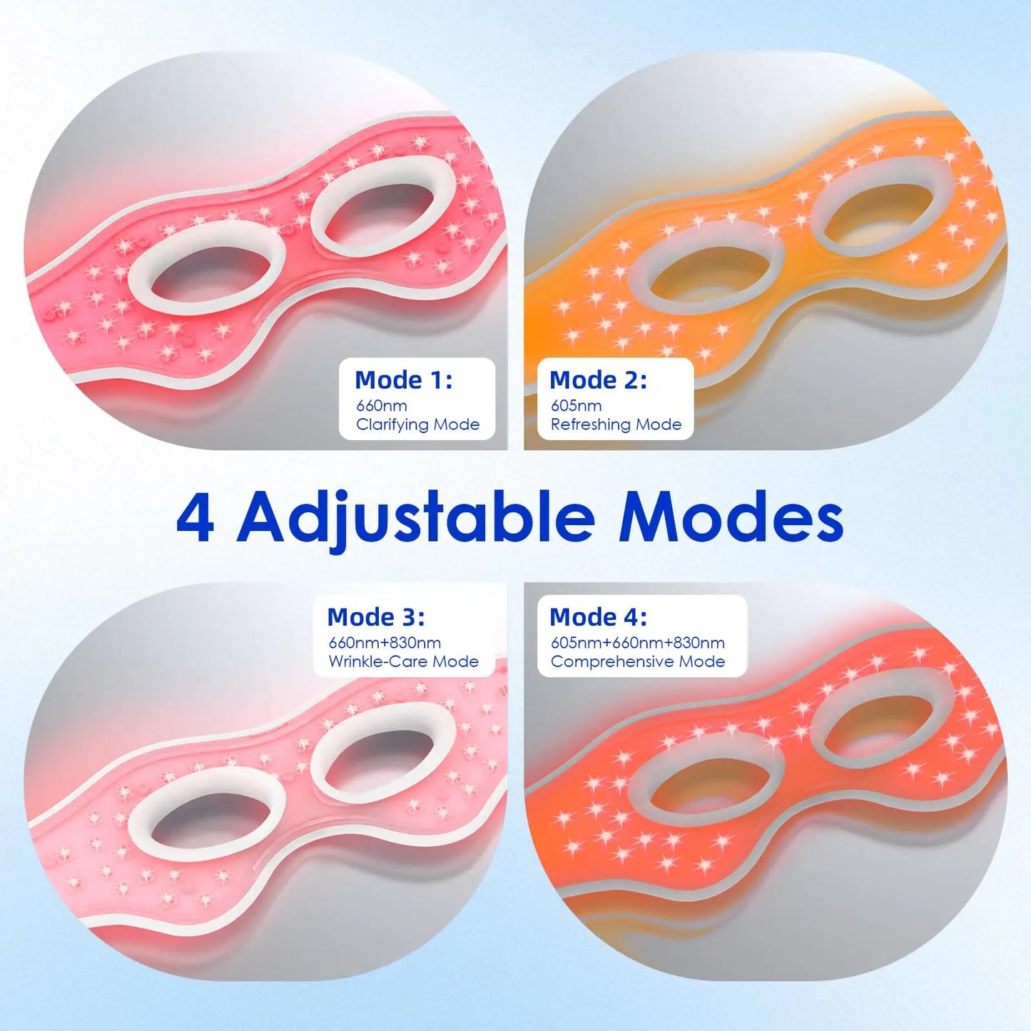 KTS 3D Eye Massager With Red Light Therapy For Eyes