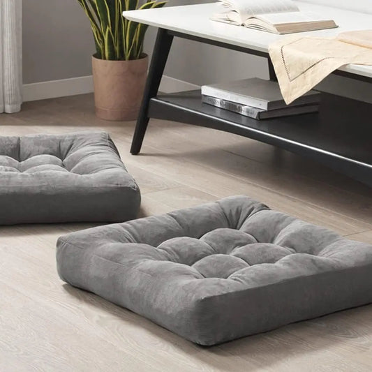 Corduroy Floor Pillows With Shredded Memory Foam Set Of Two
