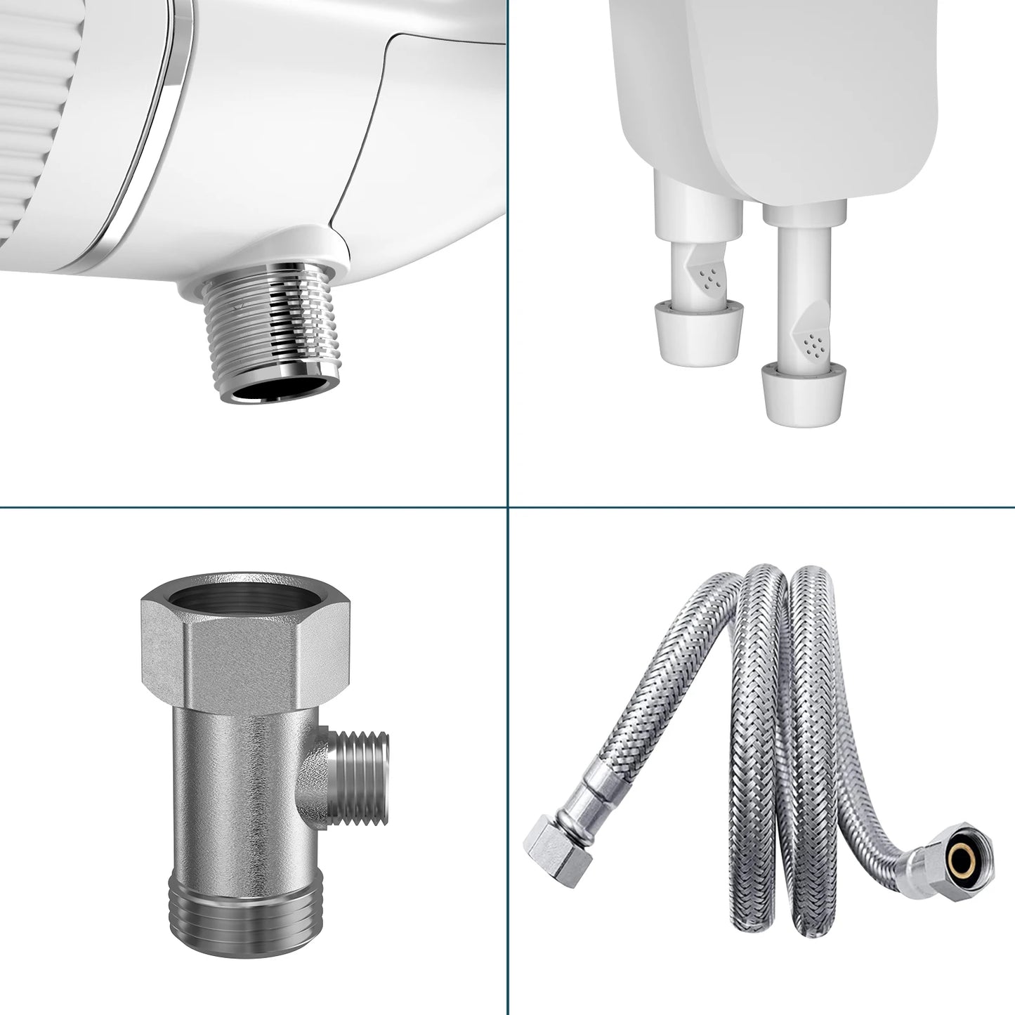 SAMODRA Bidet Non Electric Toilet Attachment Dual Nozzles Brass Inlet