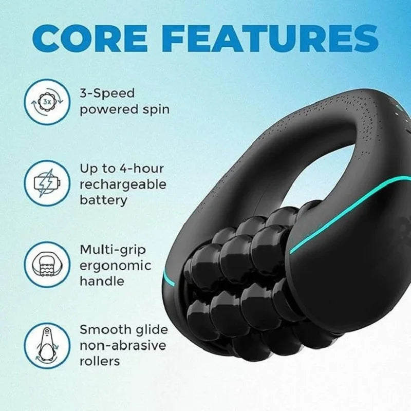 JINKAIRUI Mini Rolling Percussive Massager Three Speed Deep Tissue