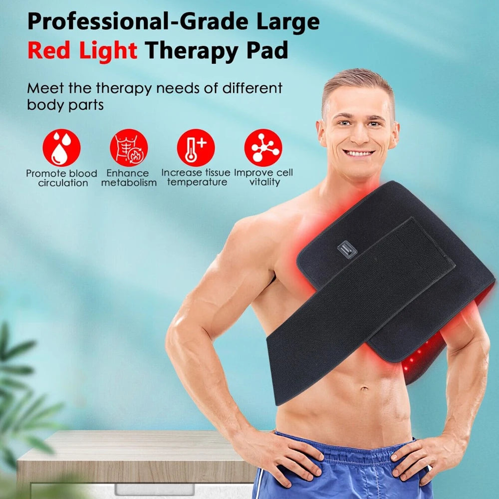 Red Light Therapy Pad LED Infrared Lumbar Back Massager Belt