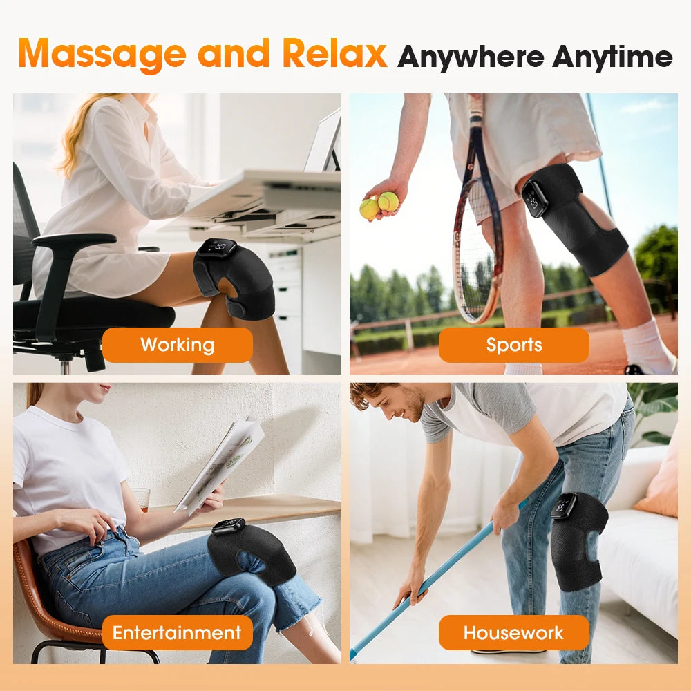 Afdeal Electric Heated Knee Massage Pad With Vibration Therapy