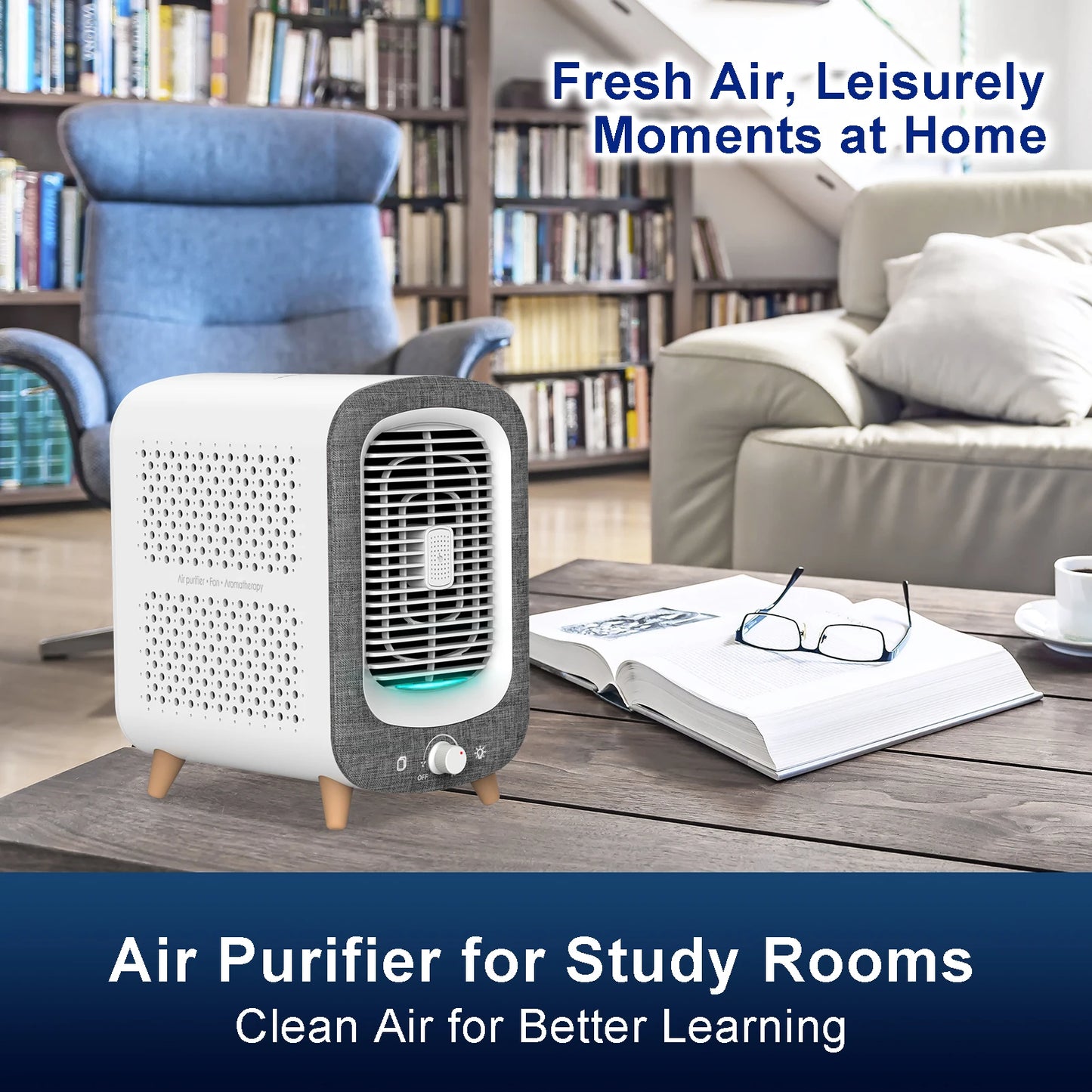 Jafanda Air Purifier for Bedroom with HEPA Activated Carbon
