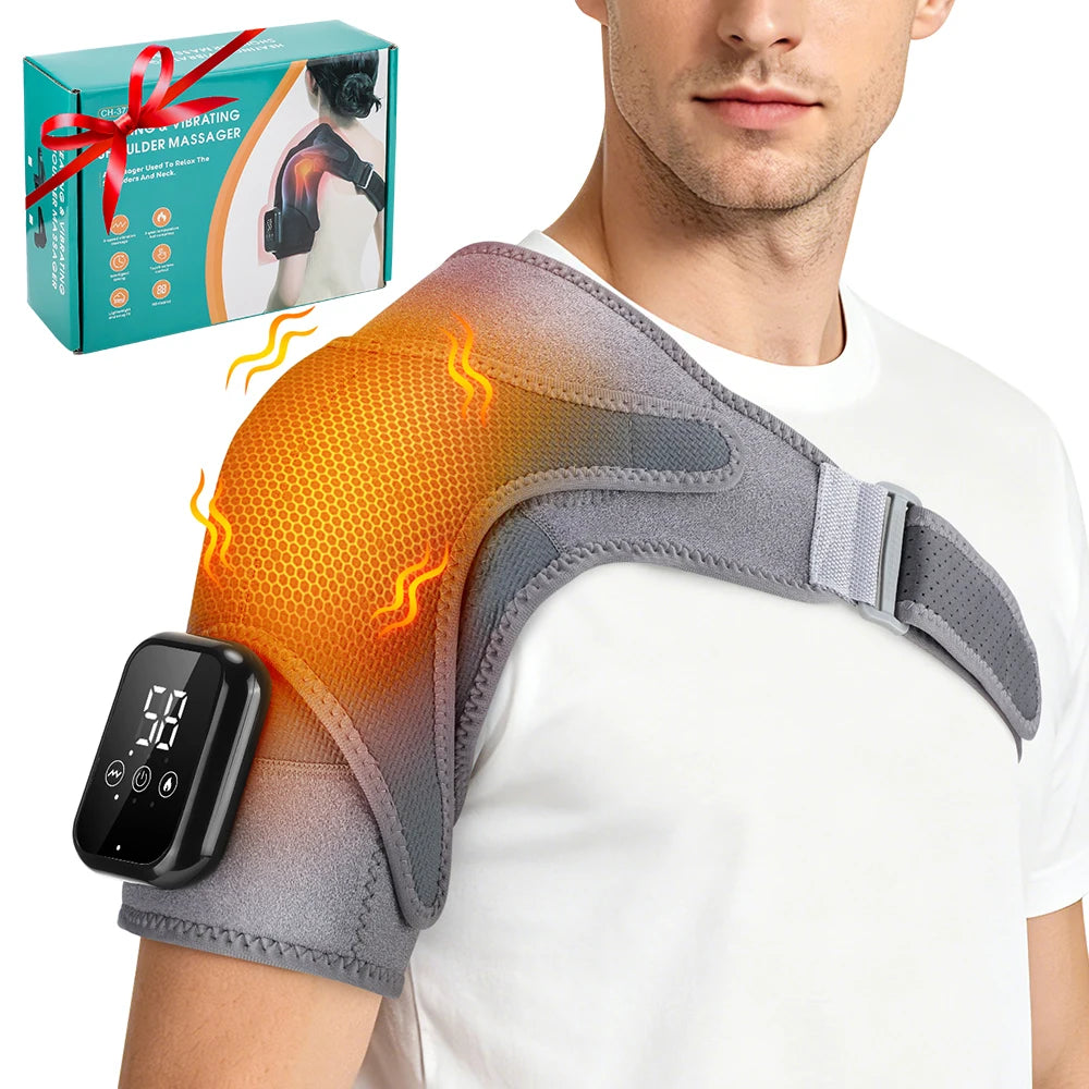 PastSky Electric Heated Shoulder Massager With Touch Screen And Timer