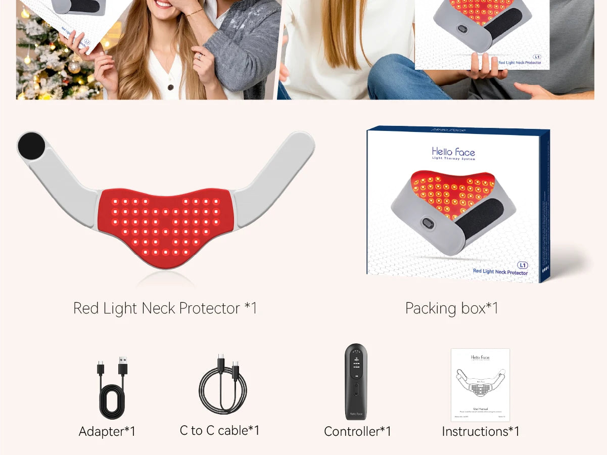 Hello Face L1 Portable Neck Pain Relief LED Therapy Device