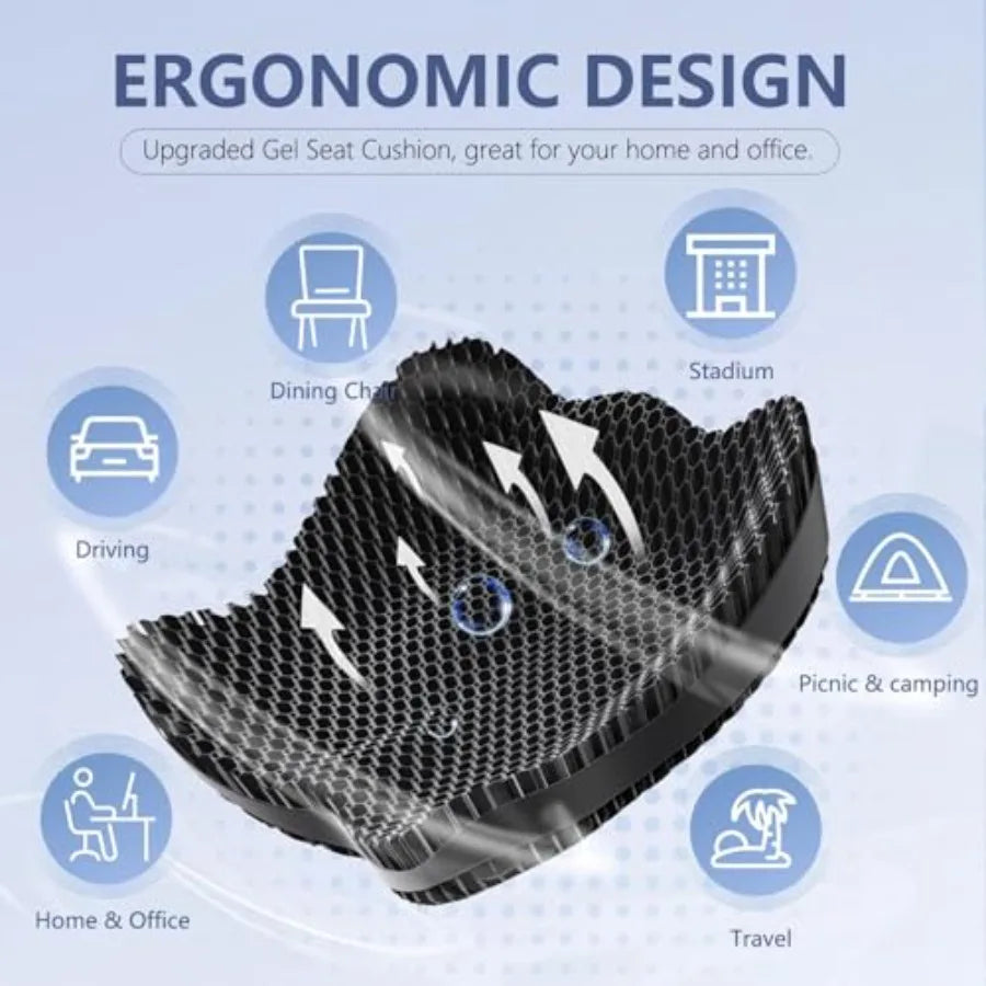 Thickened Cooling Gel Seat Cushion For Office Chair
