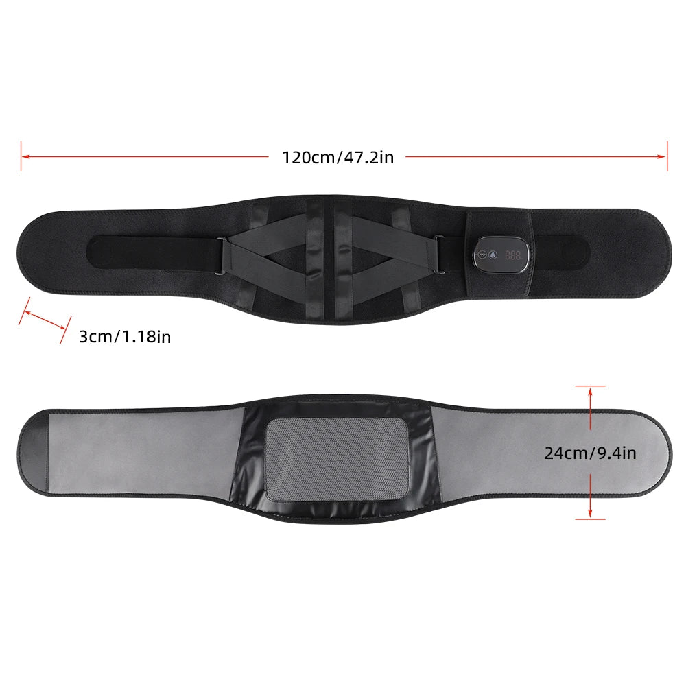 Hailicare Heated Waist Belt With Lumbar Support Vibration Massage