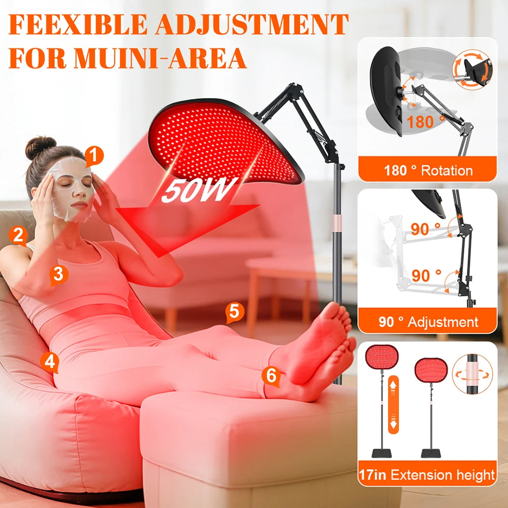Astarexin 432 Led Red Light Therapy Panel Face Body