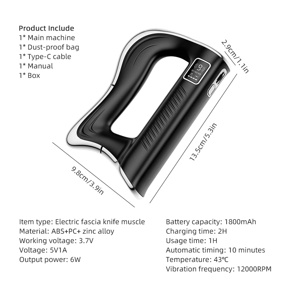 Foreverlily Electric Fascia Knife Massager For Full Body Muscle Relaxation