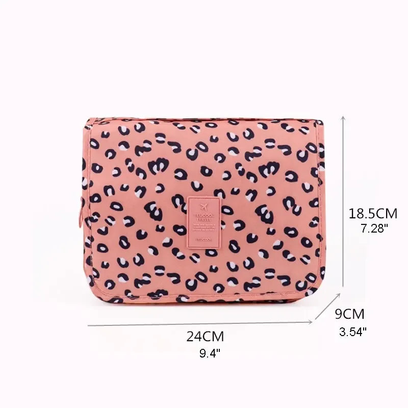 Waterproof Nylon Cosmetic Bag Travel Pouch With Hook