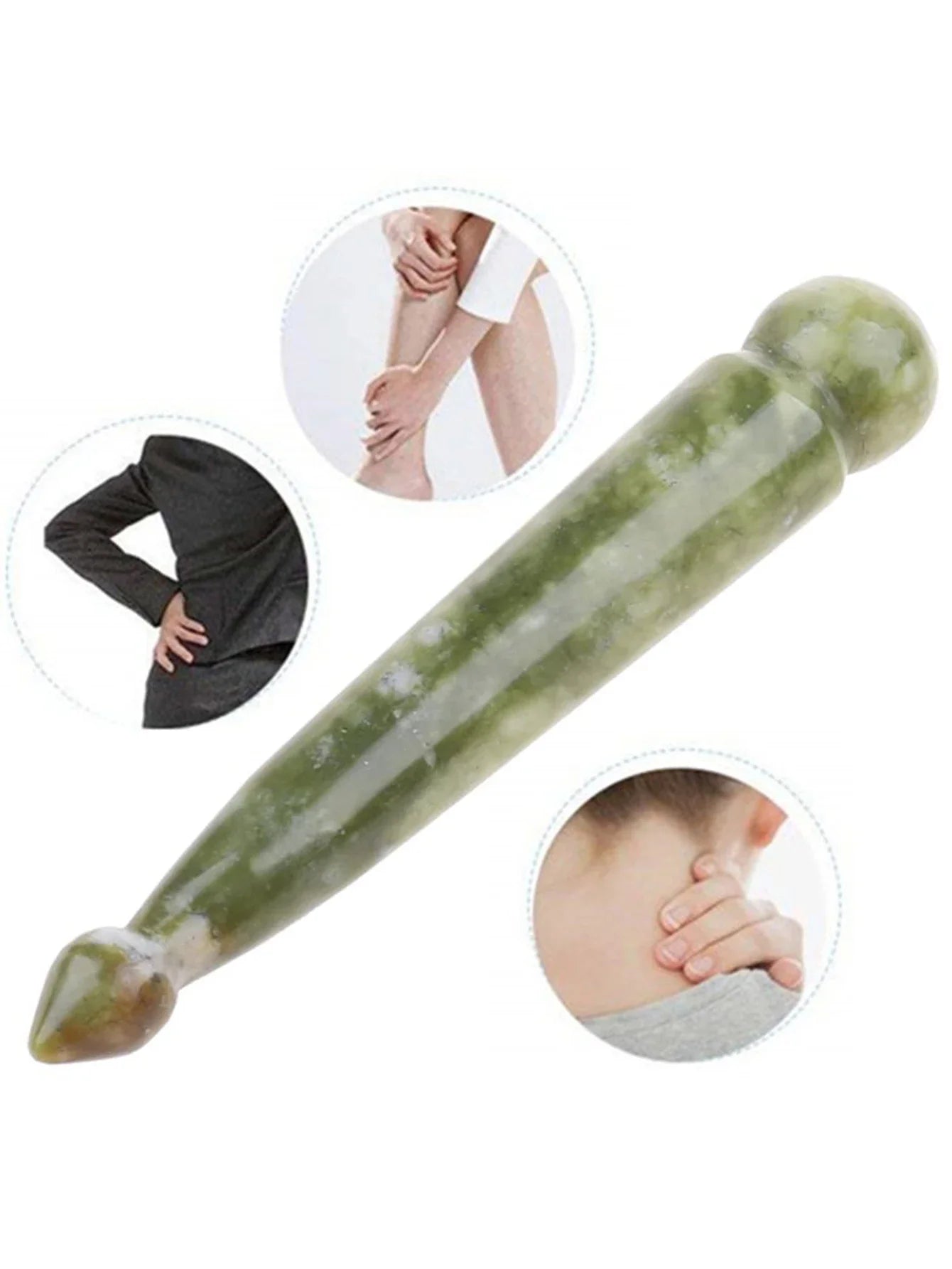 Natural Jade Stone Massage Stick Gua Sha Tool For Face
