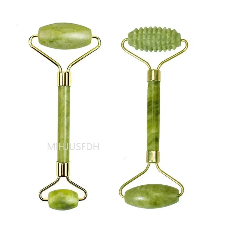 Natural Jade Roller Massager for Face and Body Gua Sha