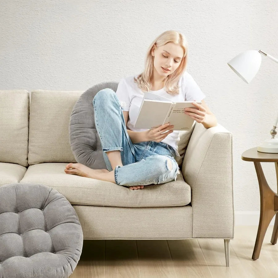 Meditation Floor Corduroy Pillows Set of 2 for Tatami