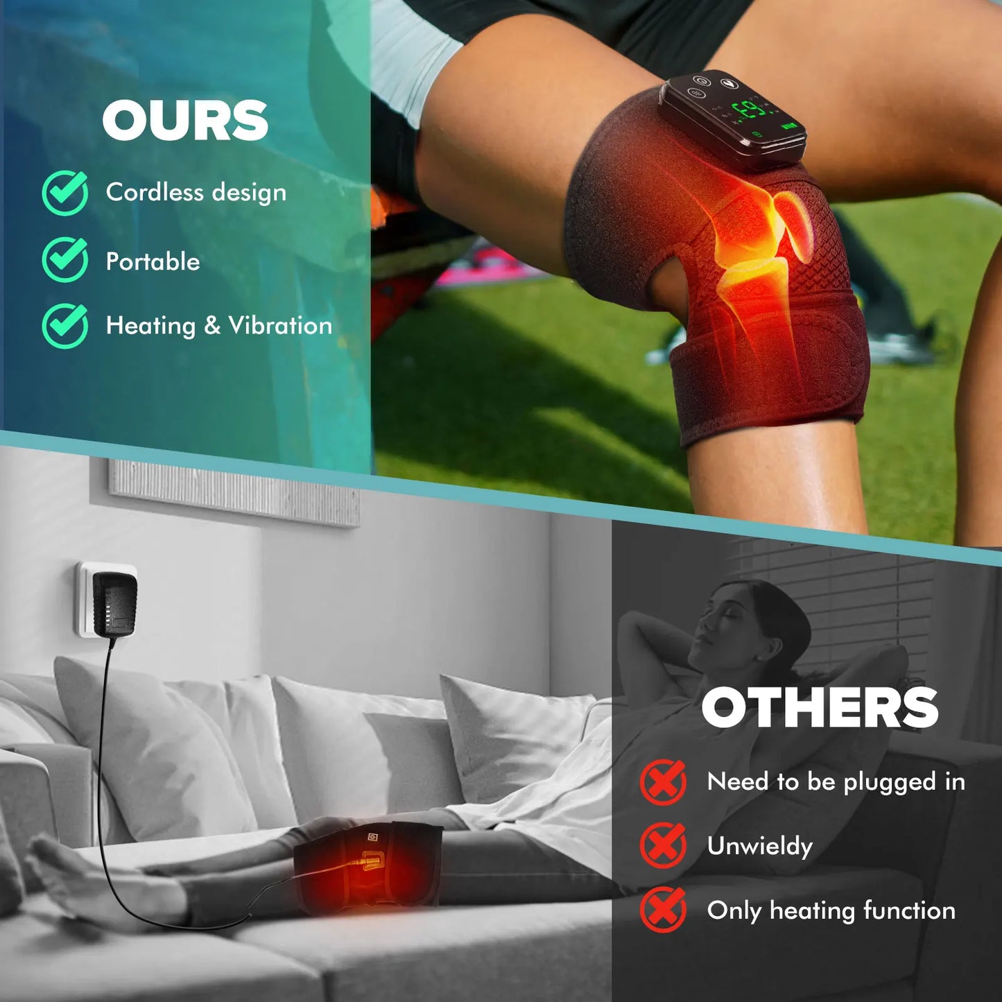 Hailicare Knee Heating Massager With Vibration Therapy