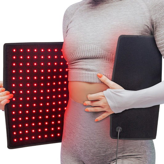 406pcs Leds Red Light Therapy Heating Larger Pad 660nm Waist Back Shoulder Muscle Pain YogaMat Relief Relax Infrared Light 850nm