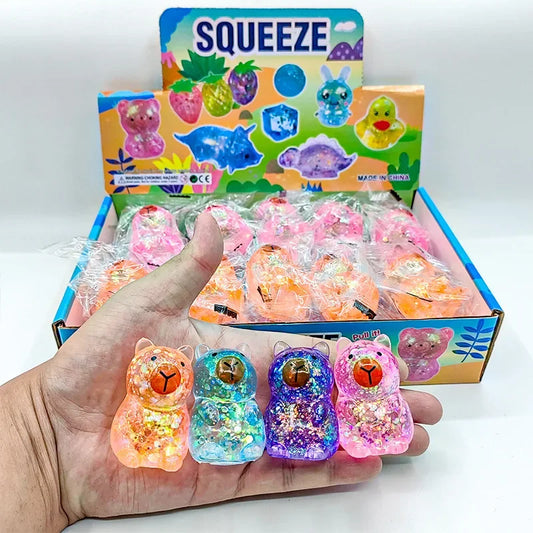 Soft Glitter Capybara Fidget Toy For Effective Stress Relief