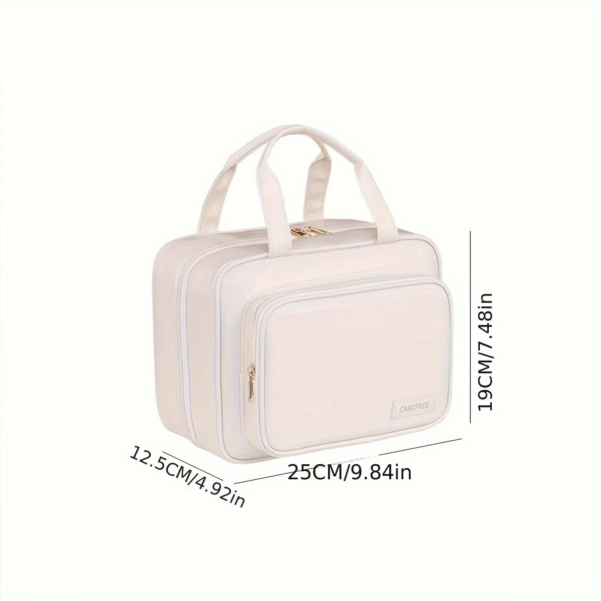 NONECN PU Leather Hanging Cosmetic Bag Women Portable Organizer