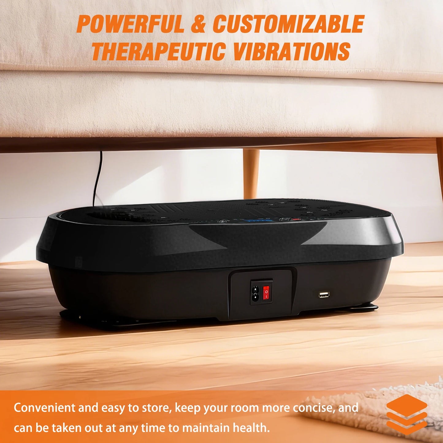 Portable Vibration Plate With Bluetooth Resistance Bands And Yoga Straps