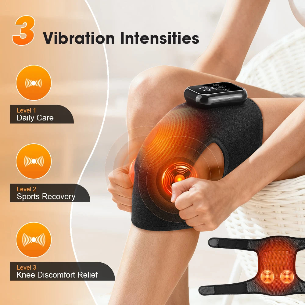 Afdeal Electric Heated Knee Massage Pad With Vibration Therapy