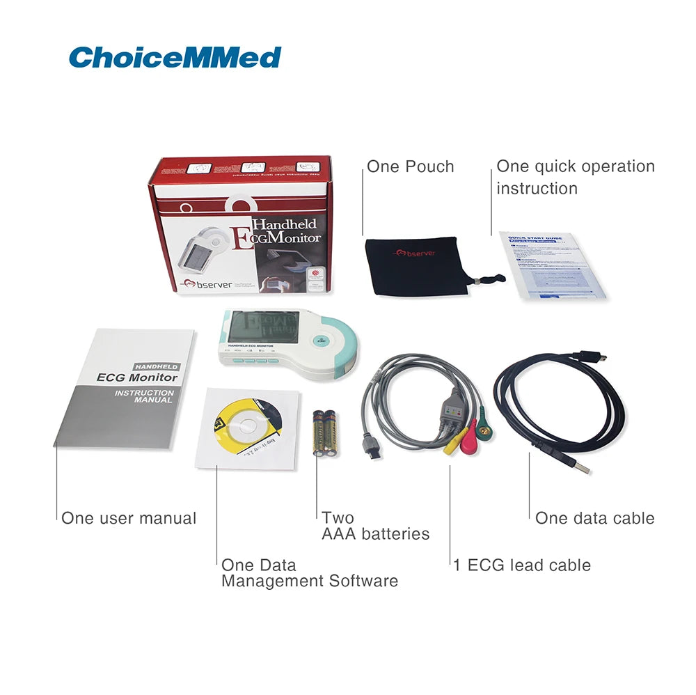 ChoiceMMed MD100B Handheld ECG Monitor Real Time Heart Rate