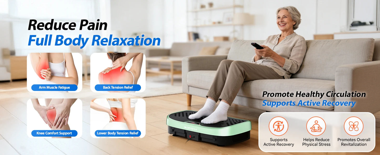 Vibration Plate Fat Burning Machine 120 Speed Levels 330lbs Capacity